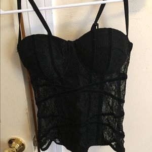 Eyelash lace bralette crop top